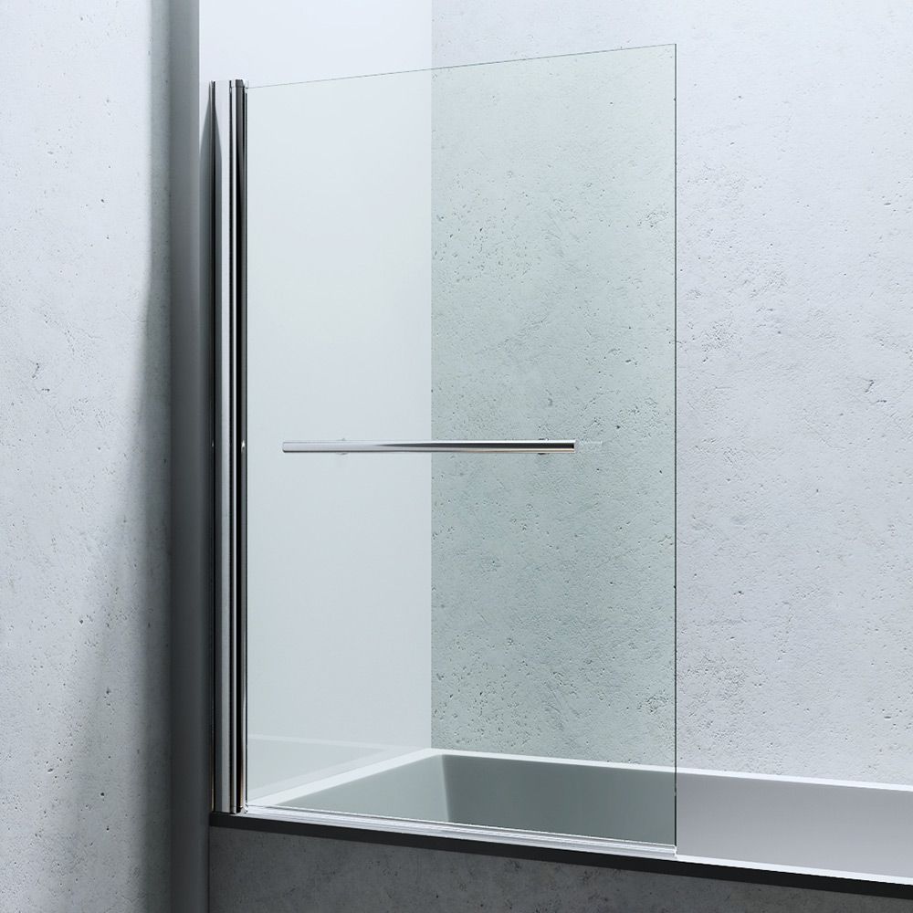 Badewannenabtrennung EGO-1121, 6 mm Sicherheitsglas, transparent oder matt, 94x140 cm