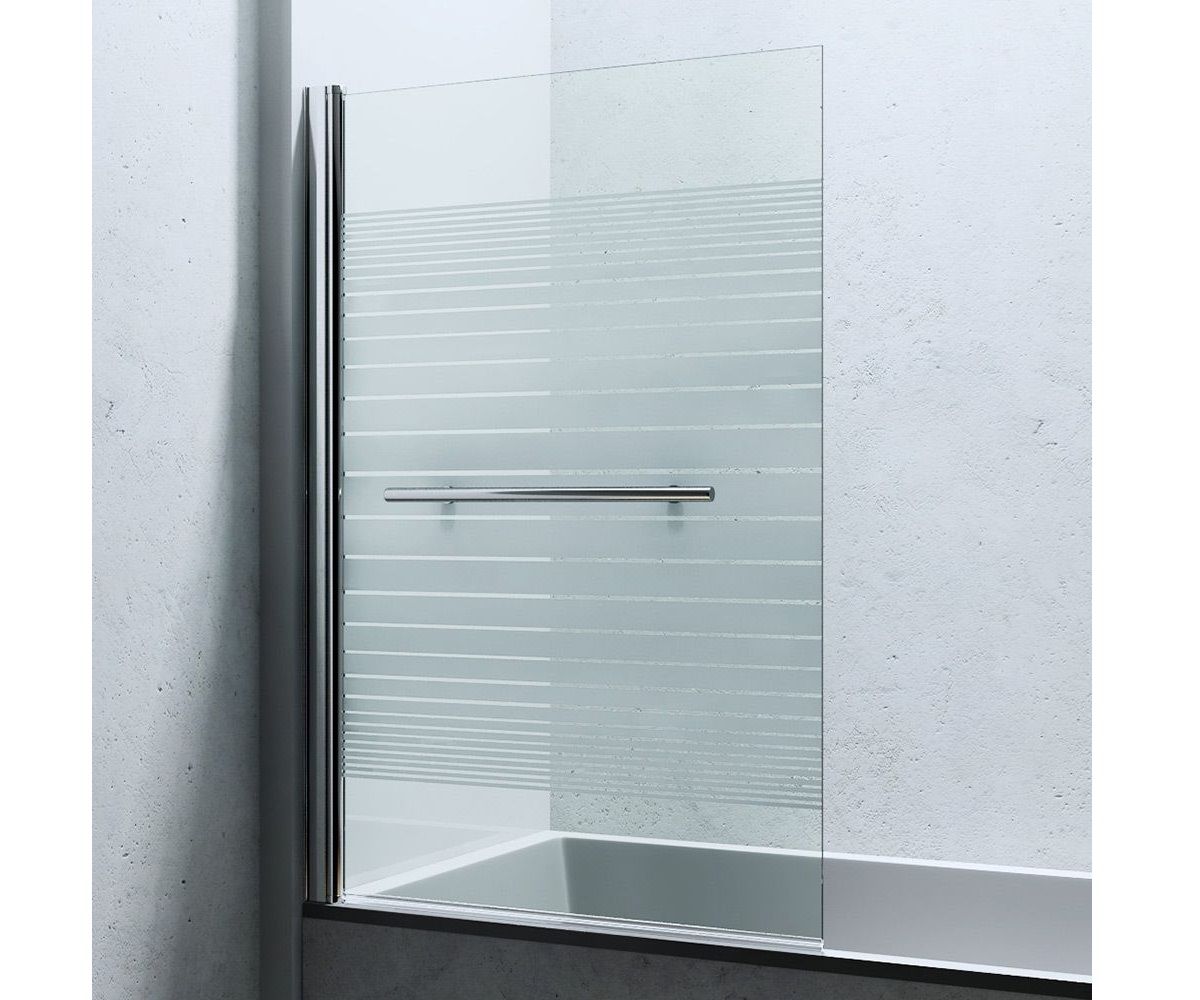 Badewannenabtrennung EGO-1121, 6 mm Sicherheitsglas, transparent oder matt, 94x140 cm