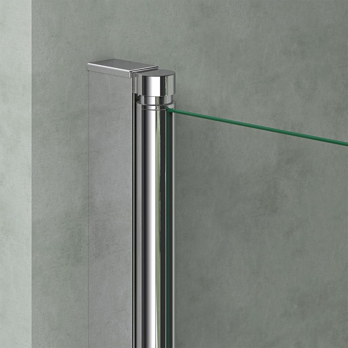 Badewannenabtrennung EGO-1121, 6 mm Sicherheitsglas, transparent oder teilweise sandgestrahlt, 94 x 140 cm, um 180° schwenkbar