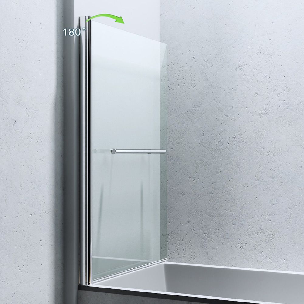 Badewannenabtrennung EGO-1121, 6 mm Sicherheitsglas, transparent oder matt, 94x140 cm