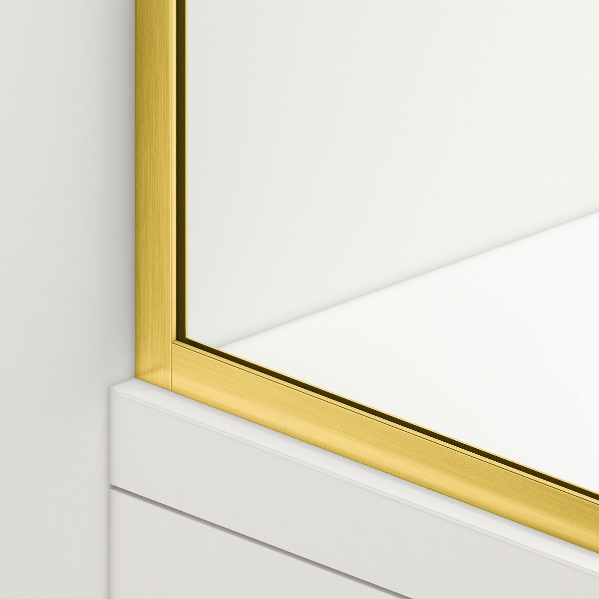 Duschwand für die Badewanne, feststehend, transparent, Mattgold-Profile, 8 mm Sicherheitsglas, 80-90x150 cmm, Nora