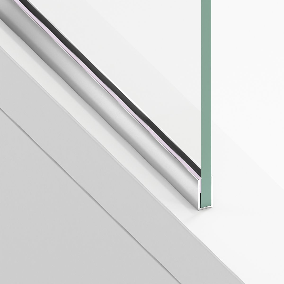 Duschwand für die Badewanne, feststehend, transparent, Chromprofile, Sicherheitsglas 8 mm, 80-90x150 cm, Nora