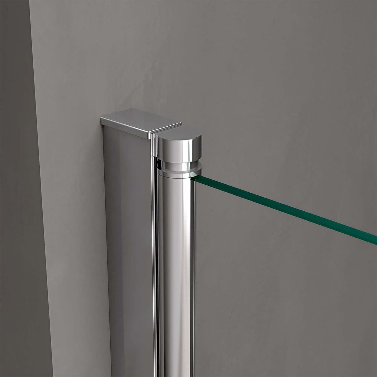Badabtrennung EGO-1408S, 120x140 cm, Teilweise Satiniert, 6-mm-Sicherheitsglas, 180° schwenkbar, Nano Easy Clean Beschichtung