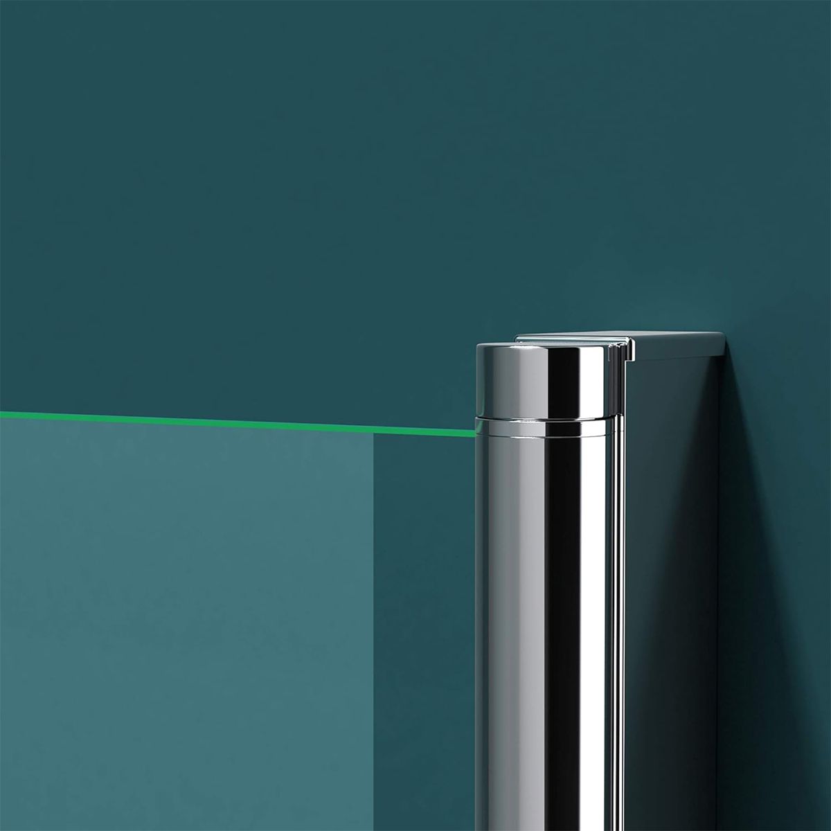 Badabtrennung 116, 130x140 cm, Sicherheitsglas 6 mm, 180° schwenkbar, Rechtsmontage, EGO-116, Nano Easy Clean Beschichtung