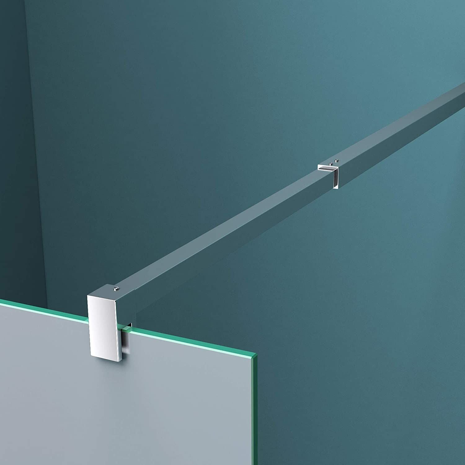 Walk-In-Duschwand, EGO-01VS, Sicherheitsglas satiniert 10 mm, 120 und 140 cm, Lotus-Effekt