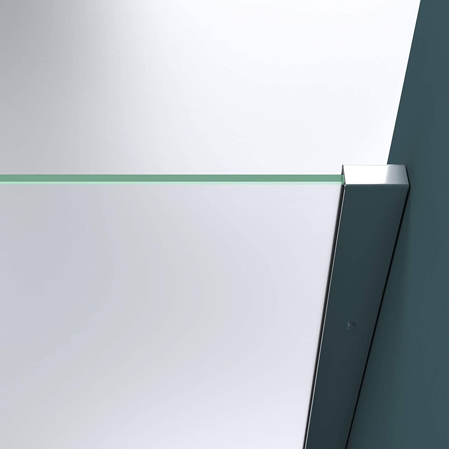 Walk-In-Duschwand, EGO-01VS, Sicherheitsglas satiniert 10 mm, 120 und 140 cm, Lotus-Effekt