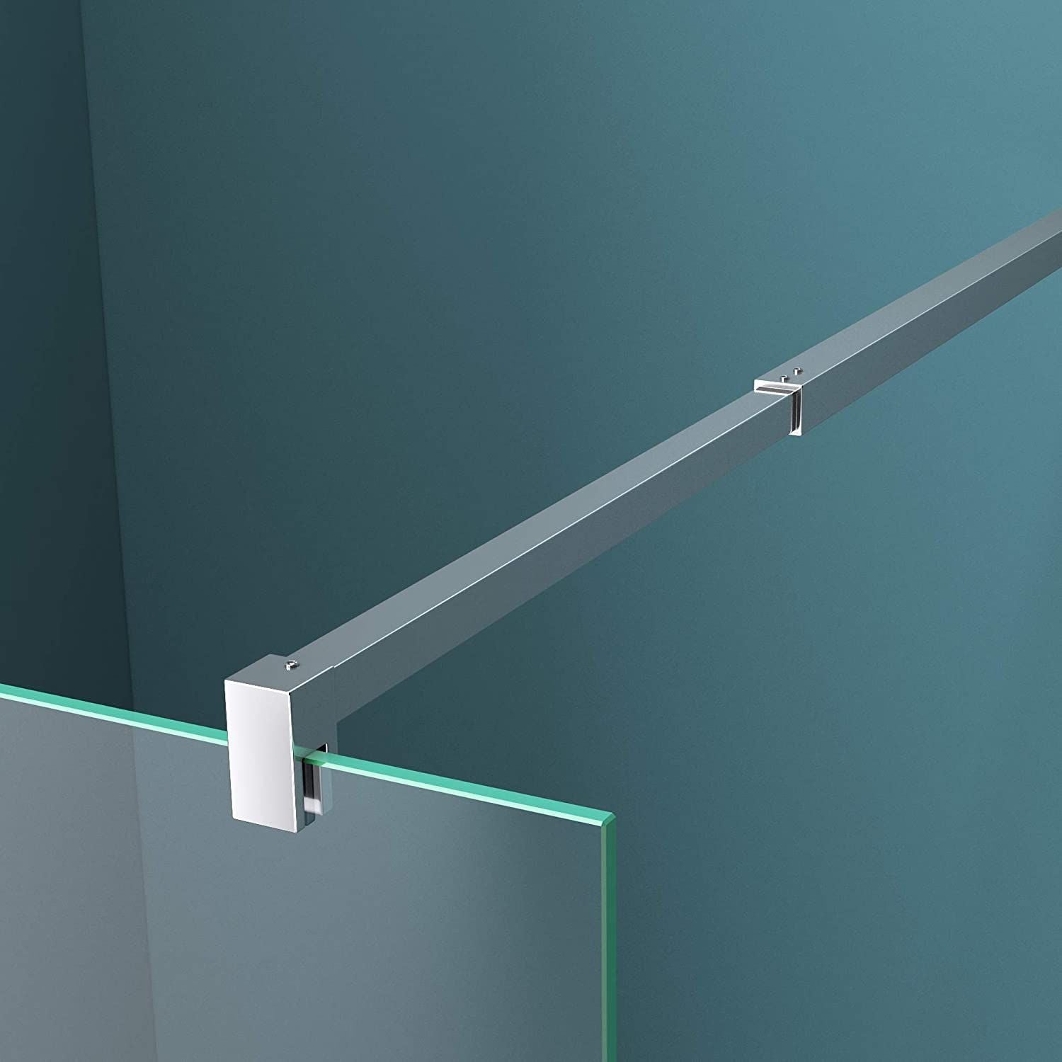 Walk-In Duschwand, Sicherheitsglas 10 mm, Größen 100, 120, 140 cm, Lotus-Effekt, Sicilia