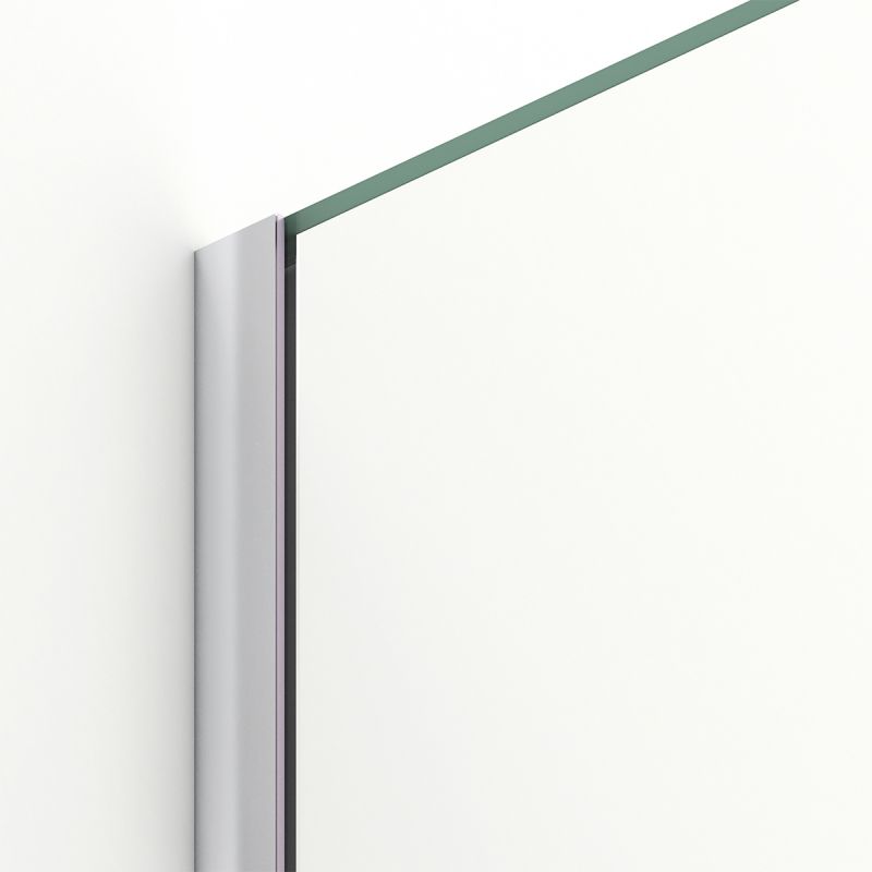 Walk-In Duschwand, 6 mm Sicherheitsglas, 2 Elemente, gleitend, Maße 100-120x200 cm, Chrom, Benito