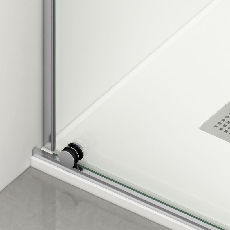 Walk-In Duschwand, 6 mm Sicherheitsglas, 2 Elemente, gleitend, Maße 100-120x200 cm, Chrom, Benito