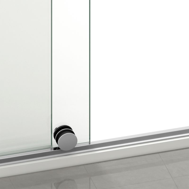 Walk-In Duschwand, 6 mm Sicherheitsglas, 2 Elemente, gleitend, Maße 100-120x200 cm, Chrom, Benito