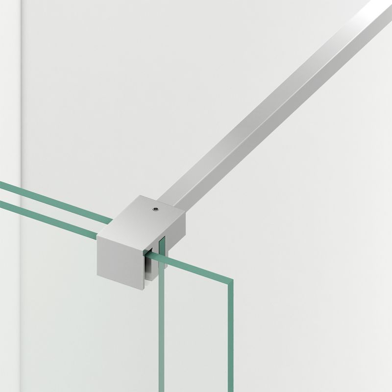 Walk-In Duschwand, 6 mm Sicherheitsglas, 2 Elemente, gleitend, Maße 100-120x200 cm, Chrom, Benito