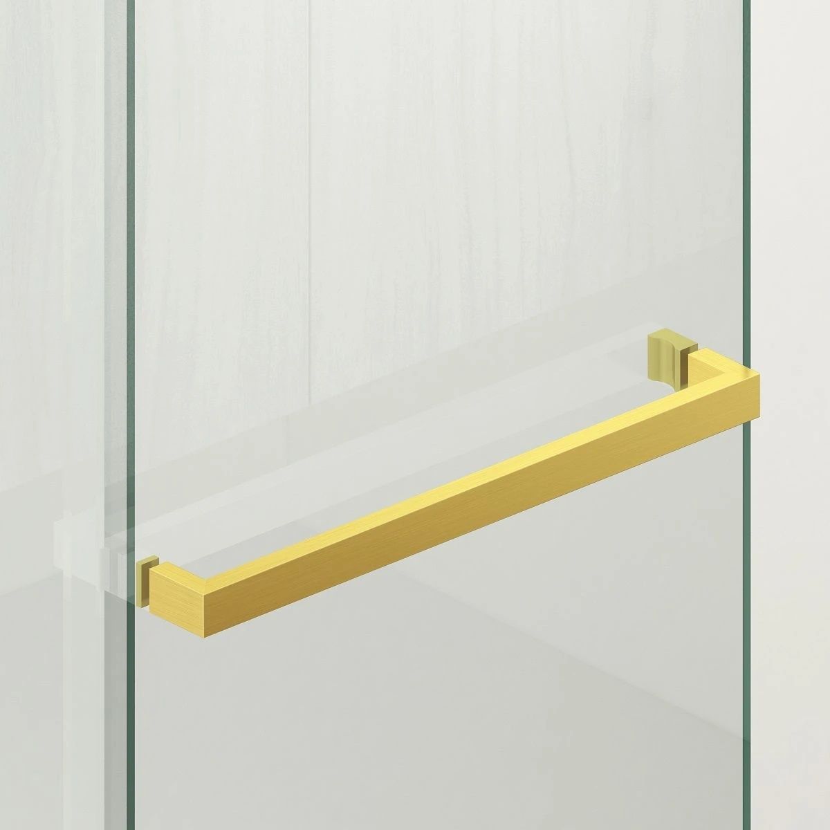 Walk-in-Duschwand, 6 mm Sicherheitsglas, 2 Elemente, schiebbar, Maße 120x200 cm, Mattgold, Benito