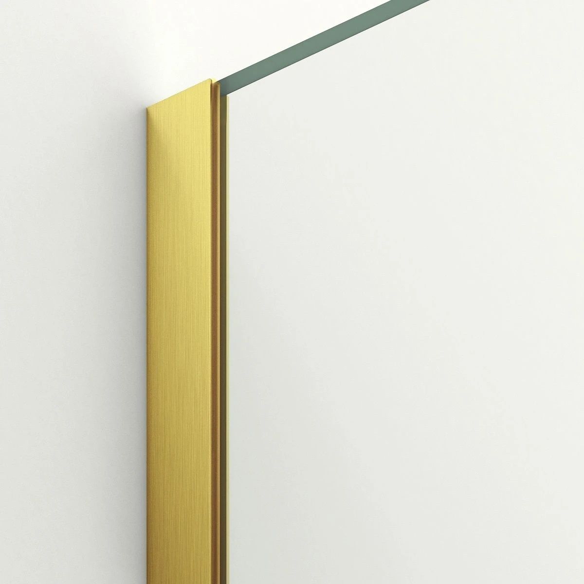 Walk-in-Duschwand, 6 mm Sicherheitsglas, 2 Elemente, schiebbar, Maße 120x200 cm, Mattgold, Benito