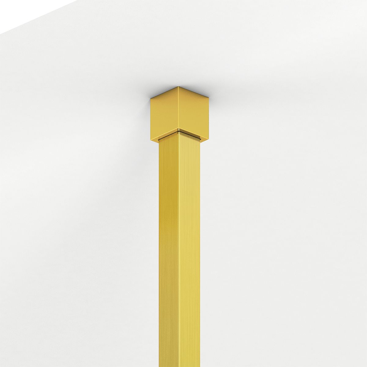 Walk-In Duschwand, 8 mm Sicherheitsglas, Größen 100-120x200 cm, Profil und Griff in Mattgold, Armando