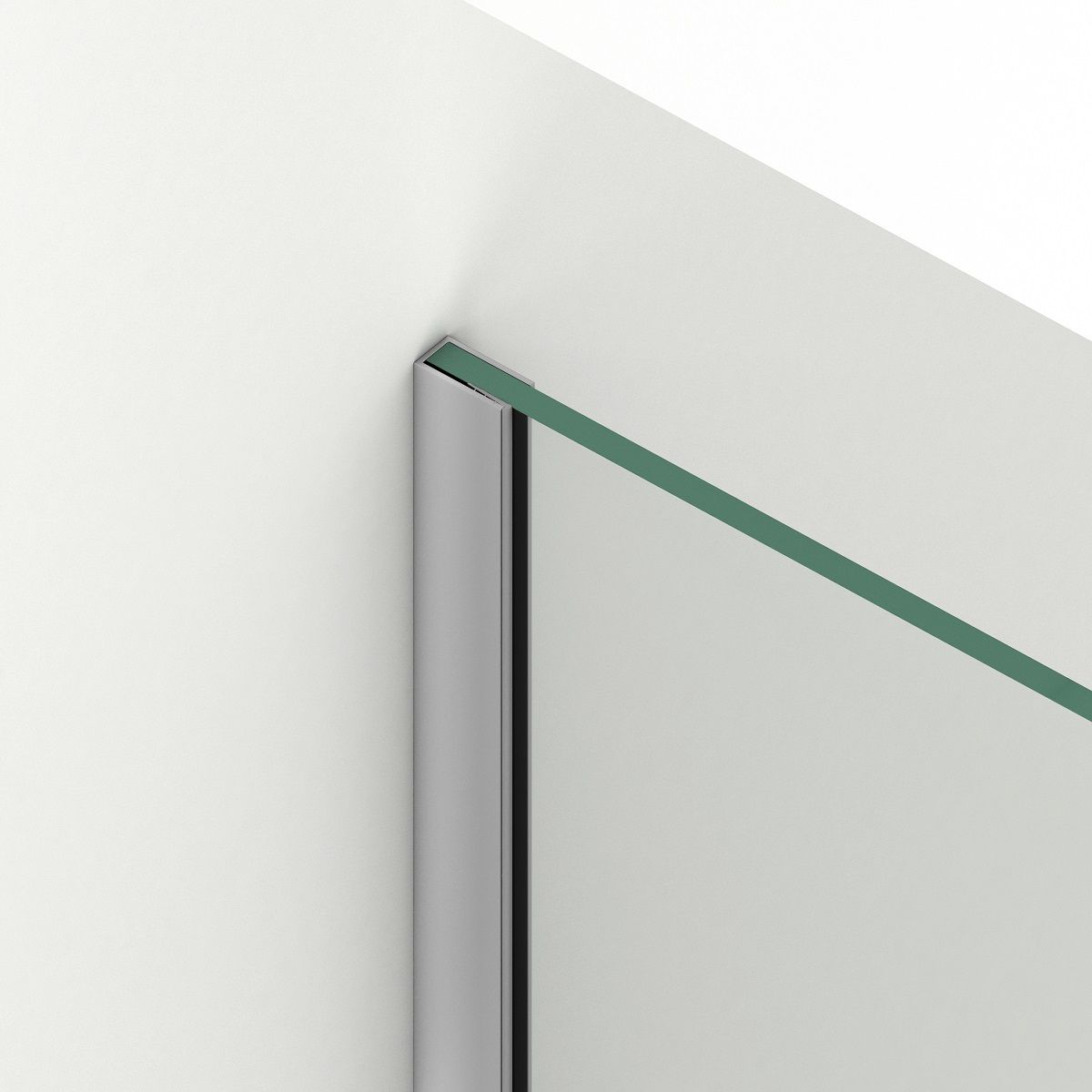 Walk-In Duschwand, 8 mm Sicherheitsglas, Größen 100-120x200 cm, Profil und Griff in Chrom, Armando