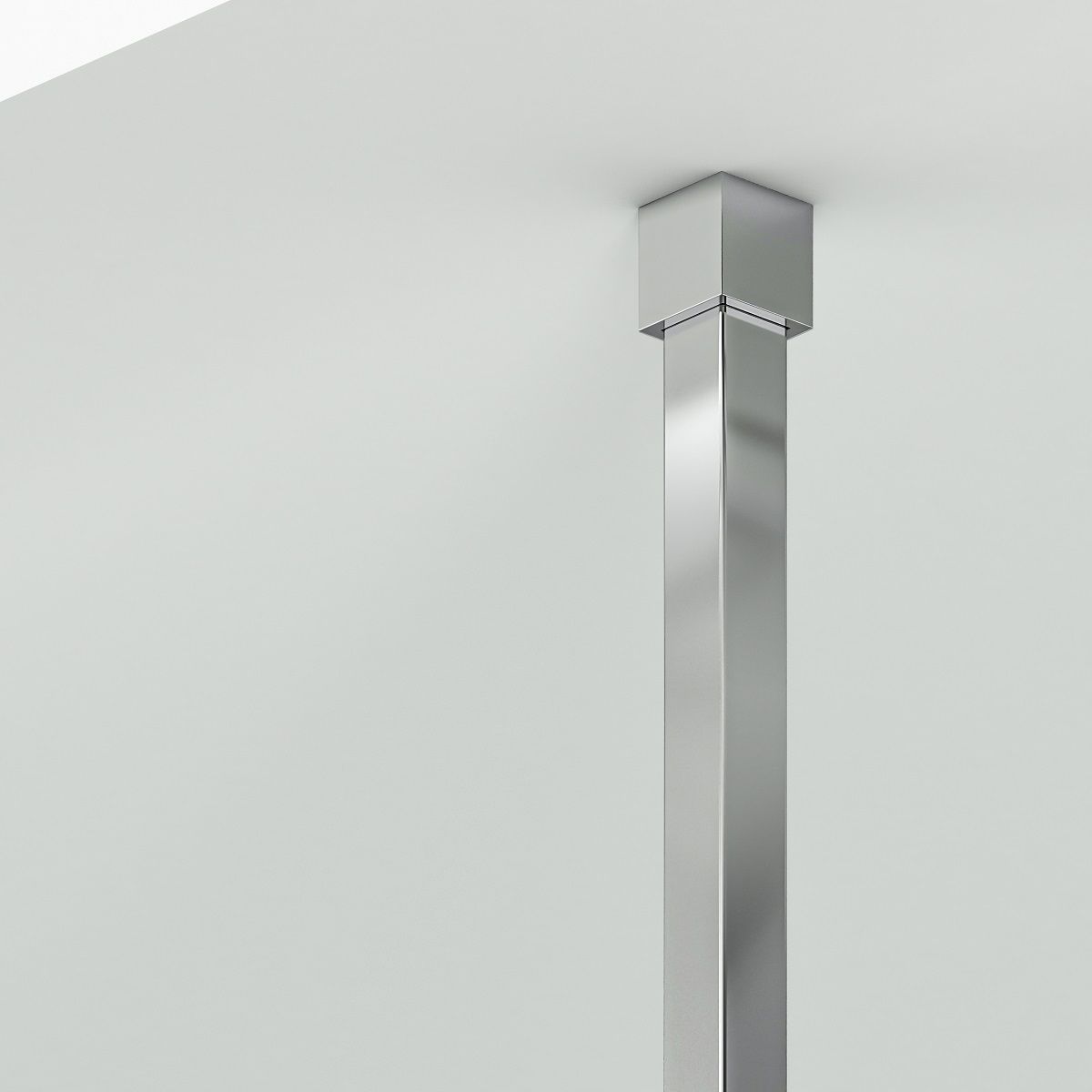 Walk-In Duschwand, 8 mm Sicherheitsglas, Größen 100-120x200 cm, Profil und Griff in Chrom, Armando