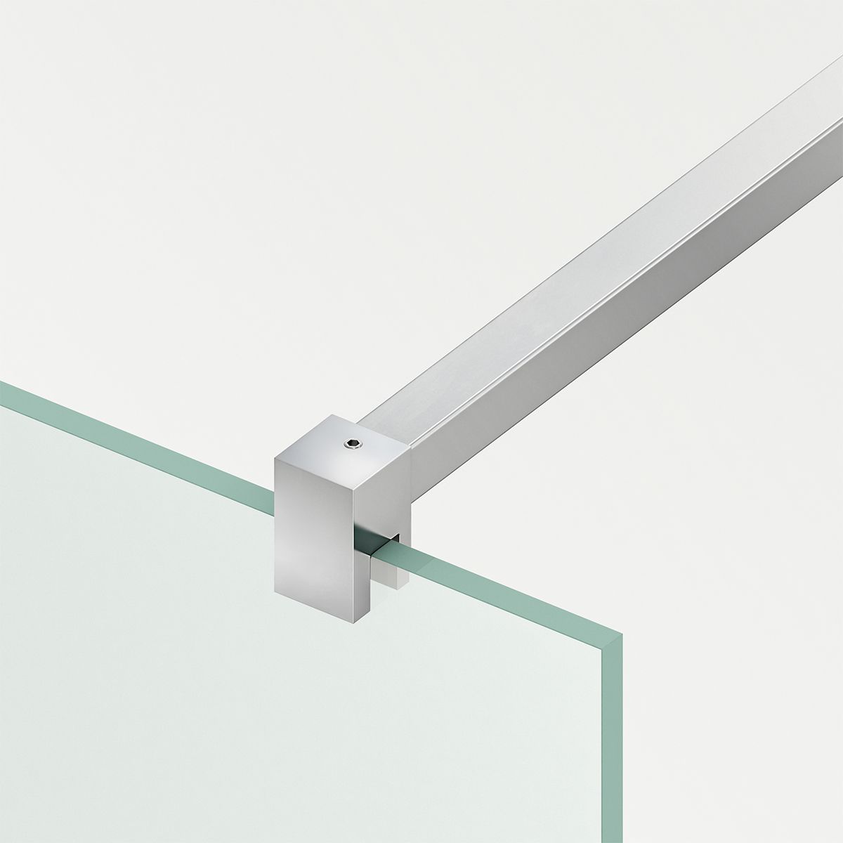 Walk-In Duschwand Ultra-Slim, 8 mm Sicherheitsglas, Maße 80-160x200 cm, verchromtes Profil, Nano Easy Clean, Matia