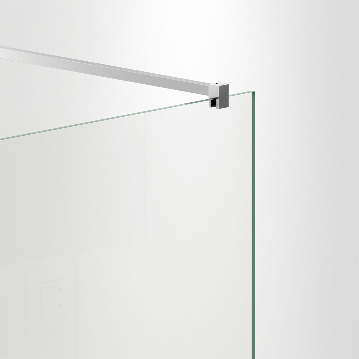 Walk-In Duschwand Ultra-Slim, 8 mm Sicherheitsglas, Maße 80-160x200 cm, verchromtes Profil, Nano Easy Clean, Matia