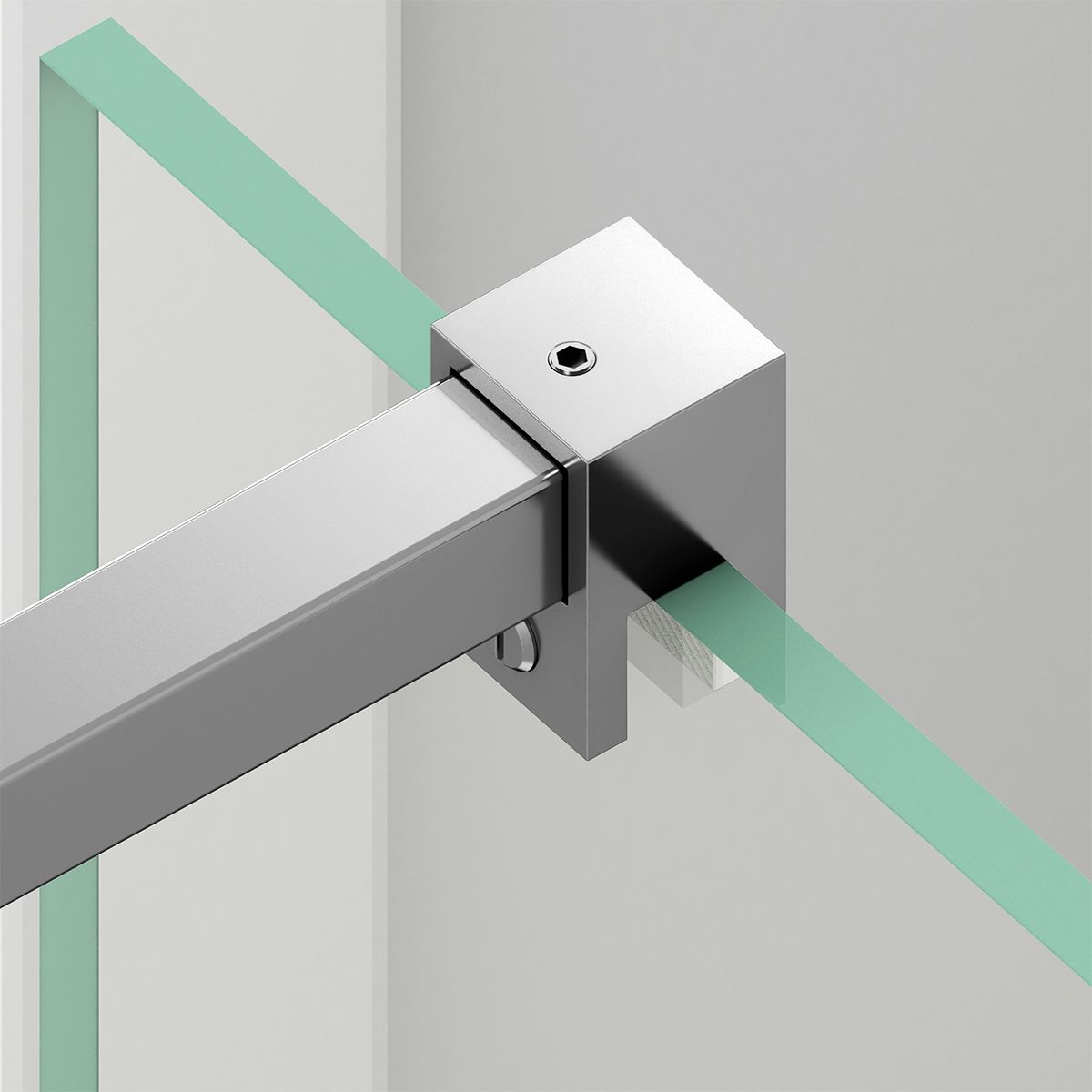 Walk-In Duschwand Ultra-Slim, 8 mm Sicherheitsglas, Maße 80-160x200 cm, verchromtes Profil, Nano Easy Clean, Matia