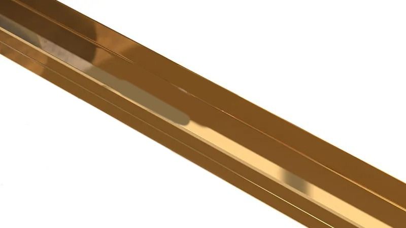 Duschrinne, Smart Pipe Siphon, Premium Black & Gold, Größen zwischen 60–90 cm, Breite 7,6 cm, Edelstahl
