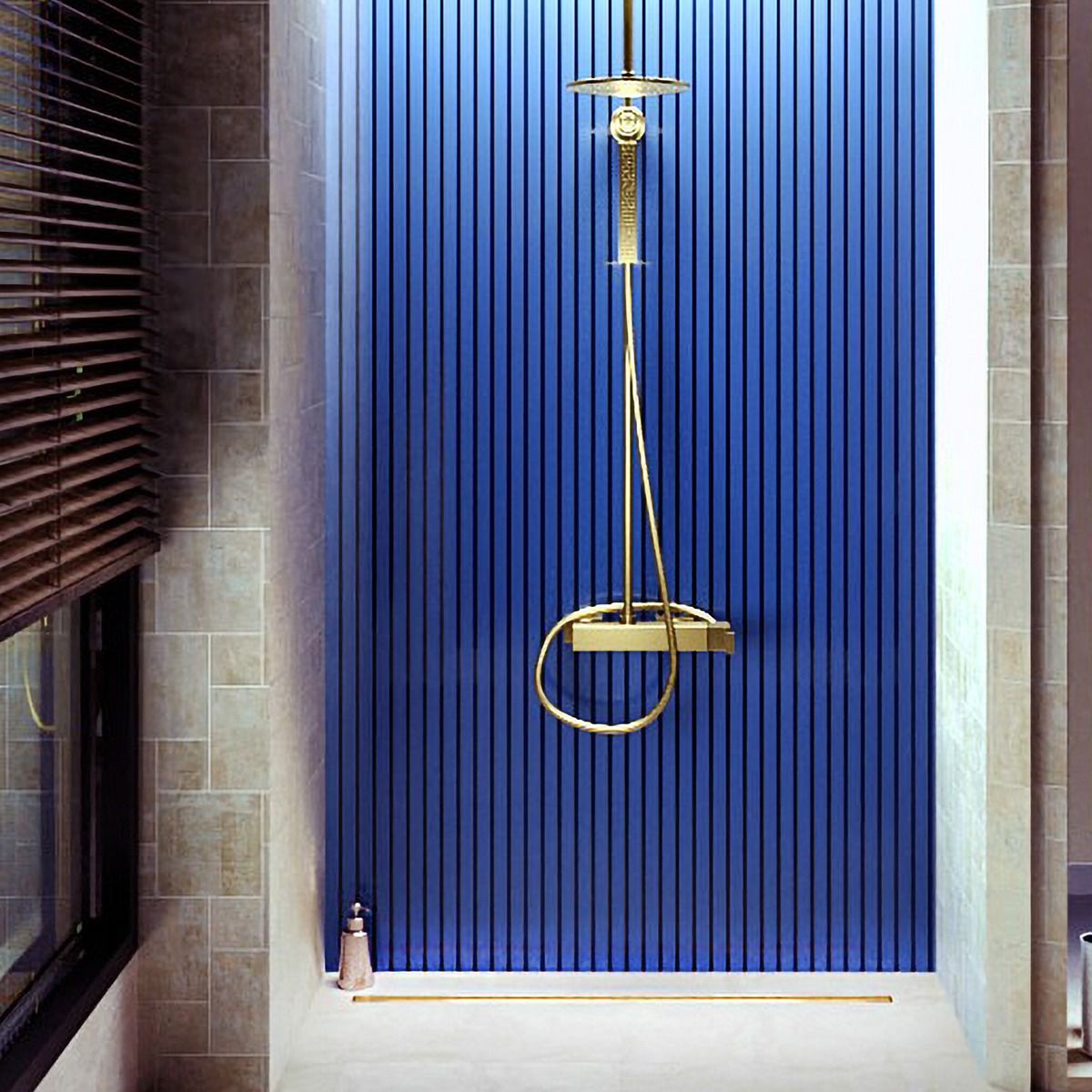 Duschrinne, Viega Siphon, Slim Gold, Größen zwischen 60-90 cm, Breite 3,2 cm, Edelstahl
