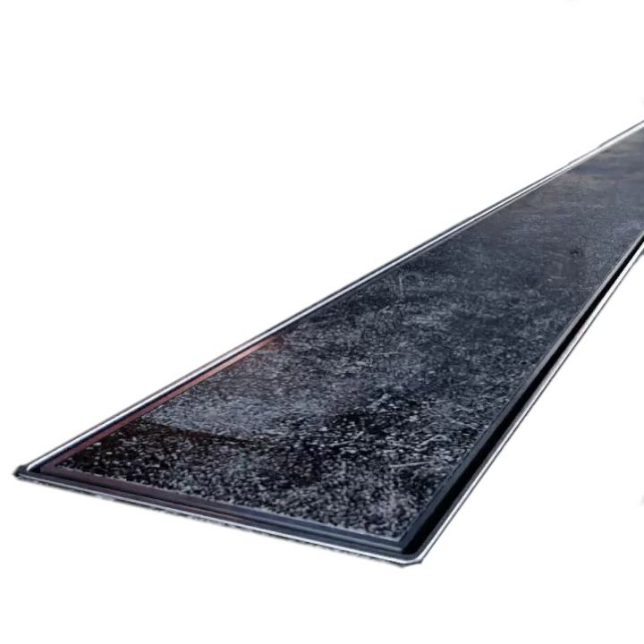 Duschrinne, verfliesbar, Viega Siphon, Einbau unter der Fliese, Chrom, Slim, Größen 50-120 cm, Breite 3,2 cm