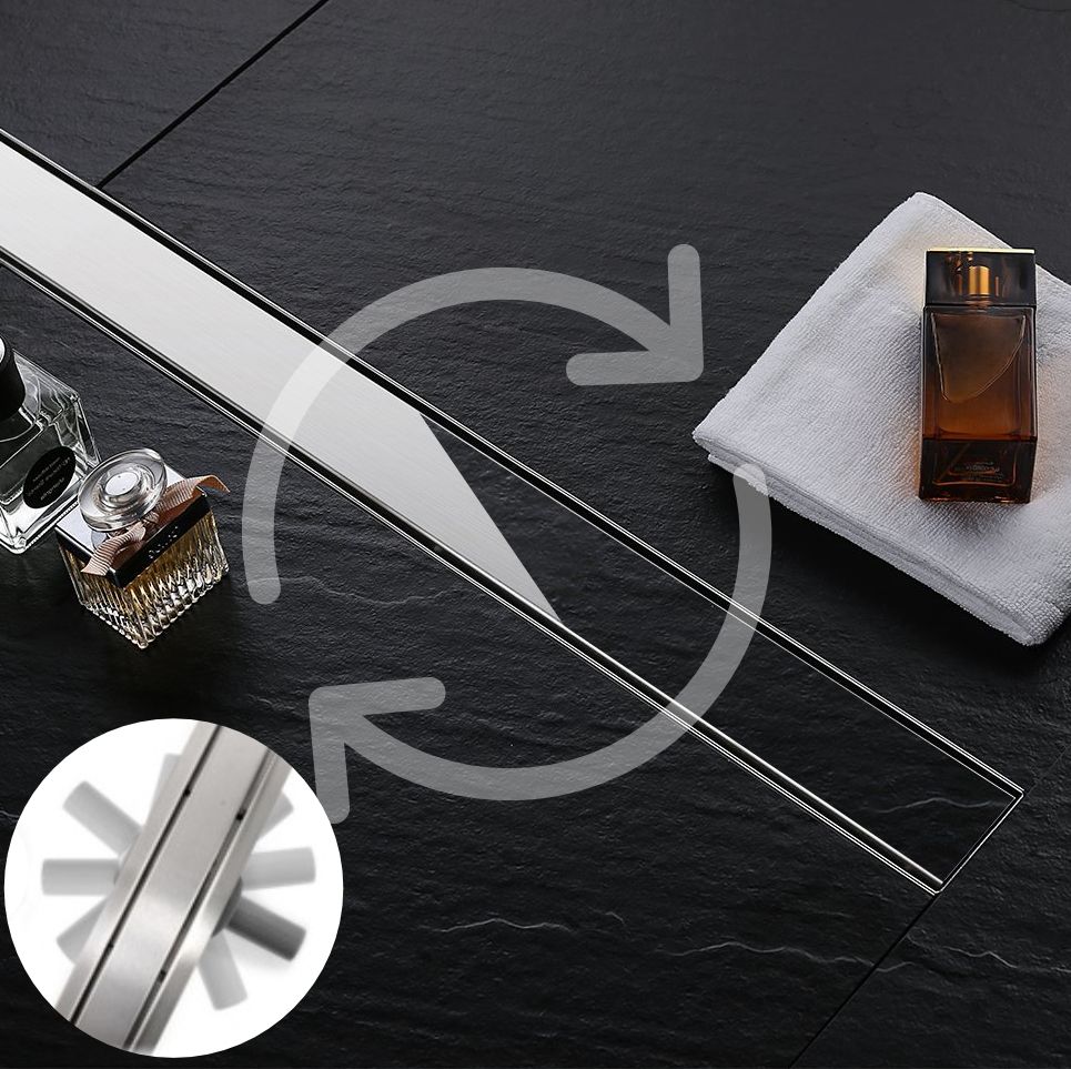 Duschrinne, Pure Pro, Größe 100 cm, befliesbar, Siphon 360, Edelstahl