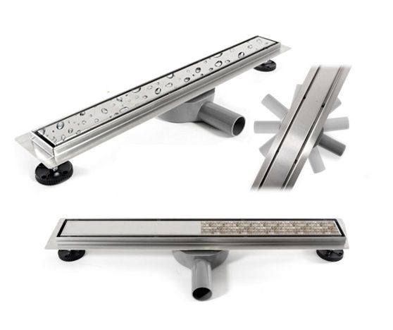Duschrinne, Pure Pro, Größe 100 cm, befliesbar, Siphon 360, Edelstahl