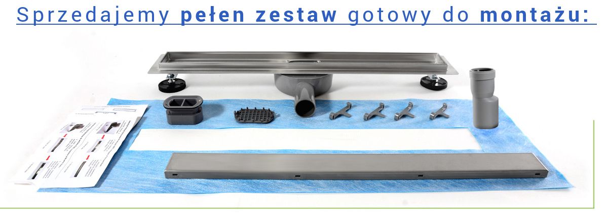 Duschrinne EGO-PRO, Größen von 50 bis 100 cm, beidseitig verwendbar, Edelstahl