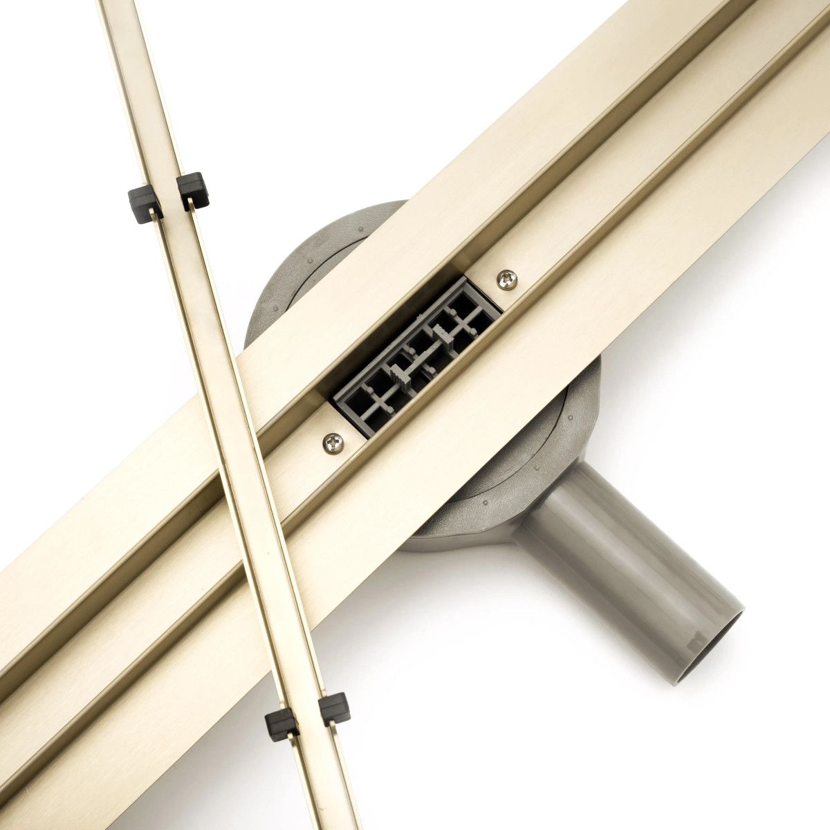 Duschrinne, REA-Neo Slim Mirror Gold Pro, Maße 90 und 100 cm, komplett, Ausführung Gold