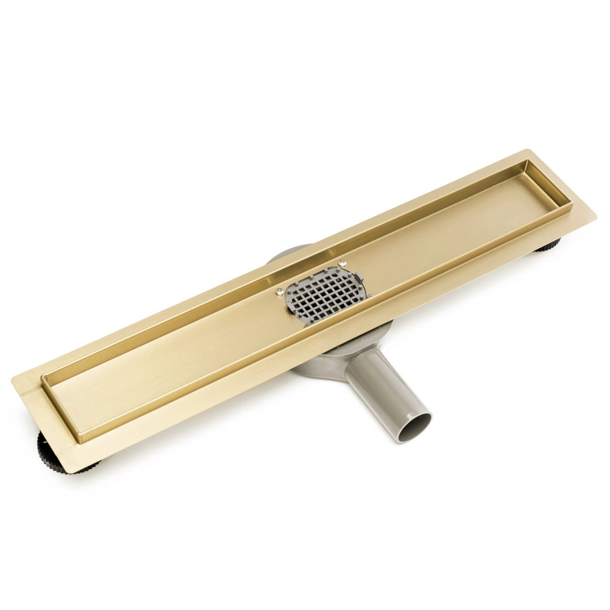 Duschrinne, REA-Pure Neo Mirror Gold Pro, Abmessungen zwischen 80 - 100 cm, komplett, Ausführung Gold