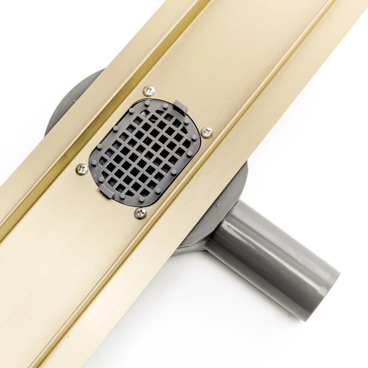 Duschrinne, REA-Pure Neo Mirror Gold Pro, Abmessungen zwischen 80 - 100 cm, komplett, Ausführung Gold