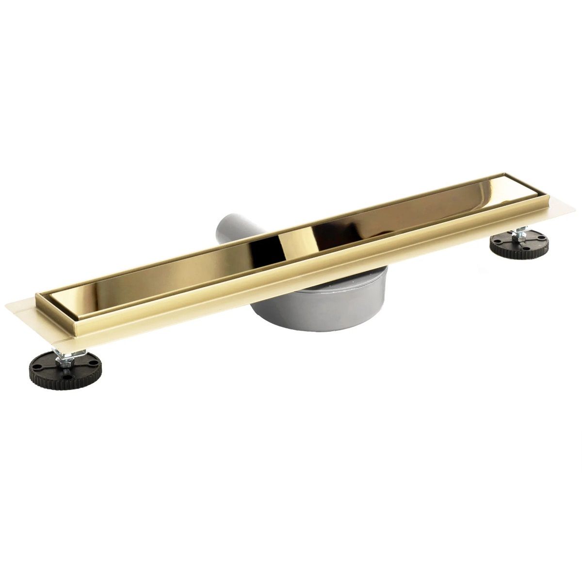 Duschrinne, REA-Pure Neo Mirror Gold Pro, Abmessungen zwischen 80 - 100 cm, komplett, Ausführung Gold