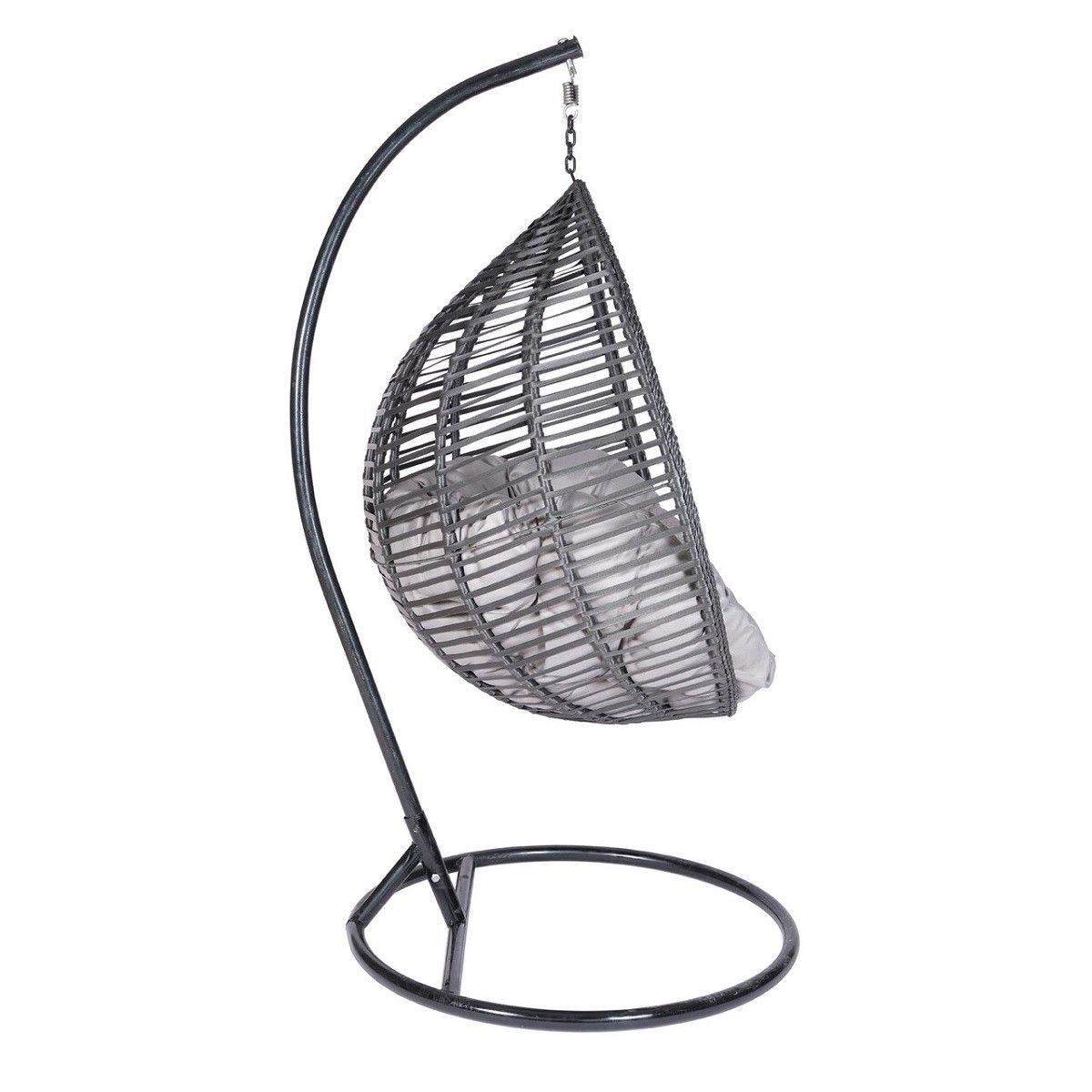 Hängesessel. Schwebesessel, Cuba Exklusiv, für Garten oder Wohnzimmer, bequem und modern, Grau