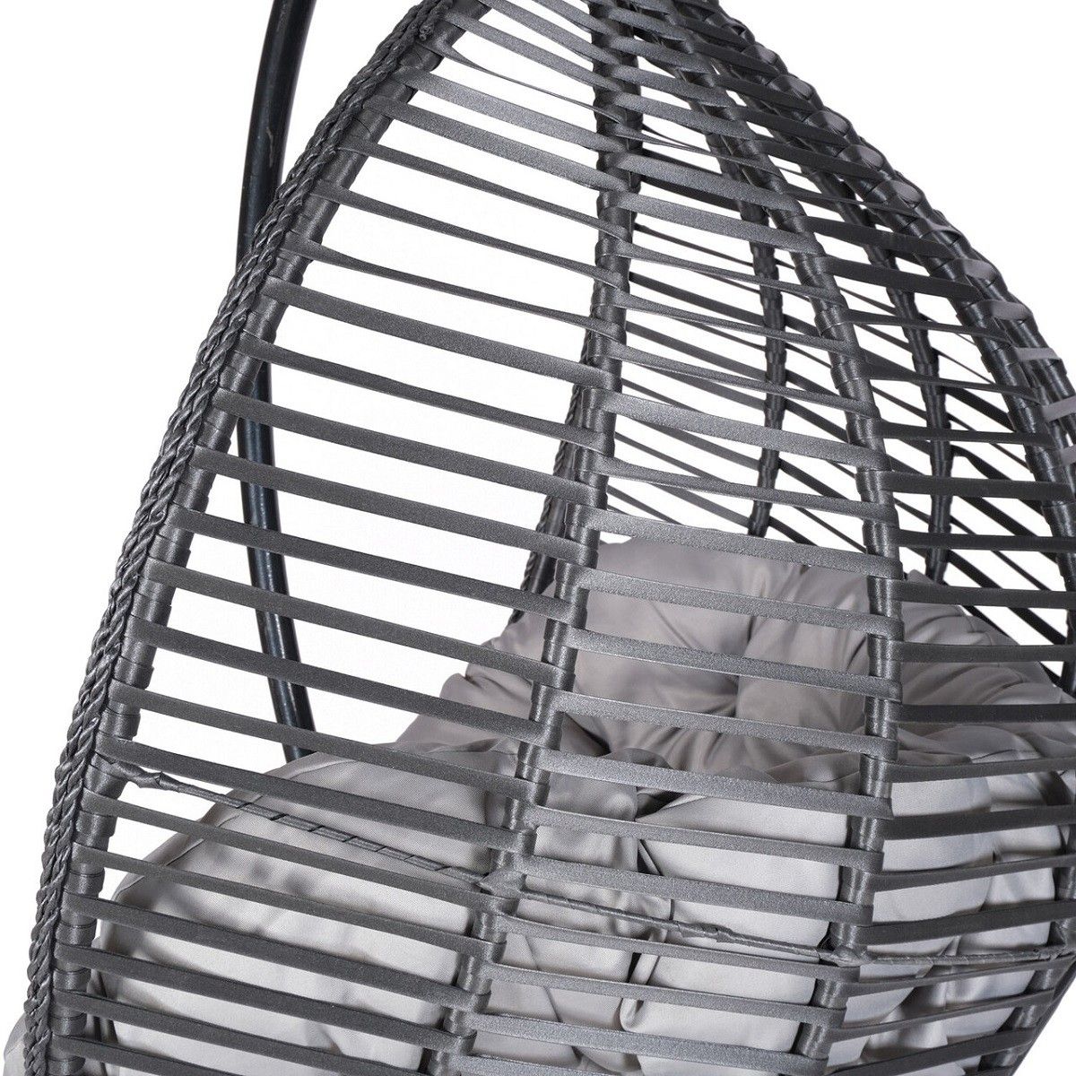 Hängesessel. Schwebesessel, Cuba Exklusiv, für Garten oder Wohnzimmer, bequem und modern, Grau