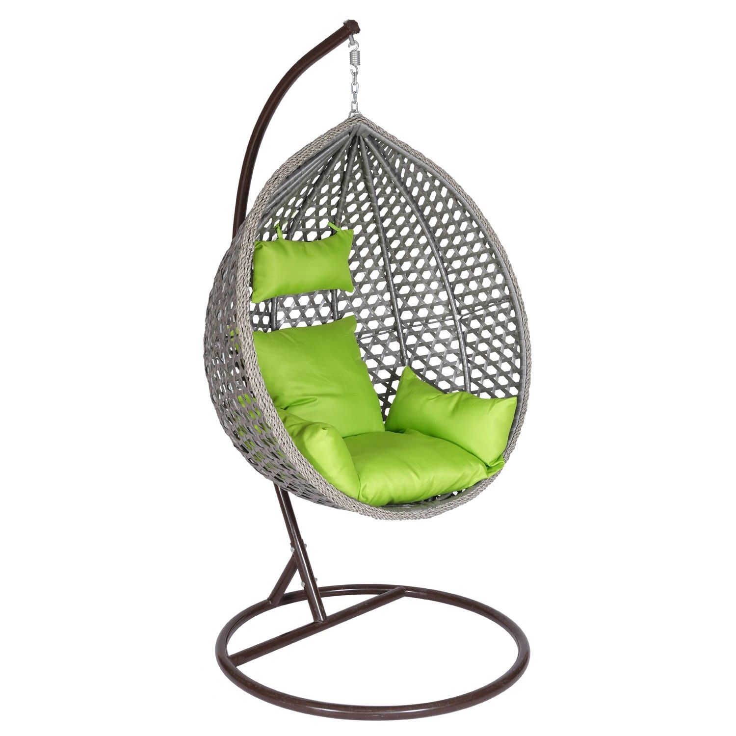 Hängesessel, Schwebesessel, Rio Exklusiv, für Garten oder Wohnzimmer, bequem und modern, Grau