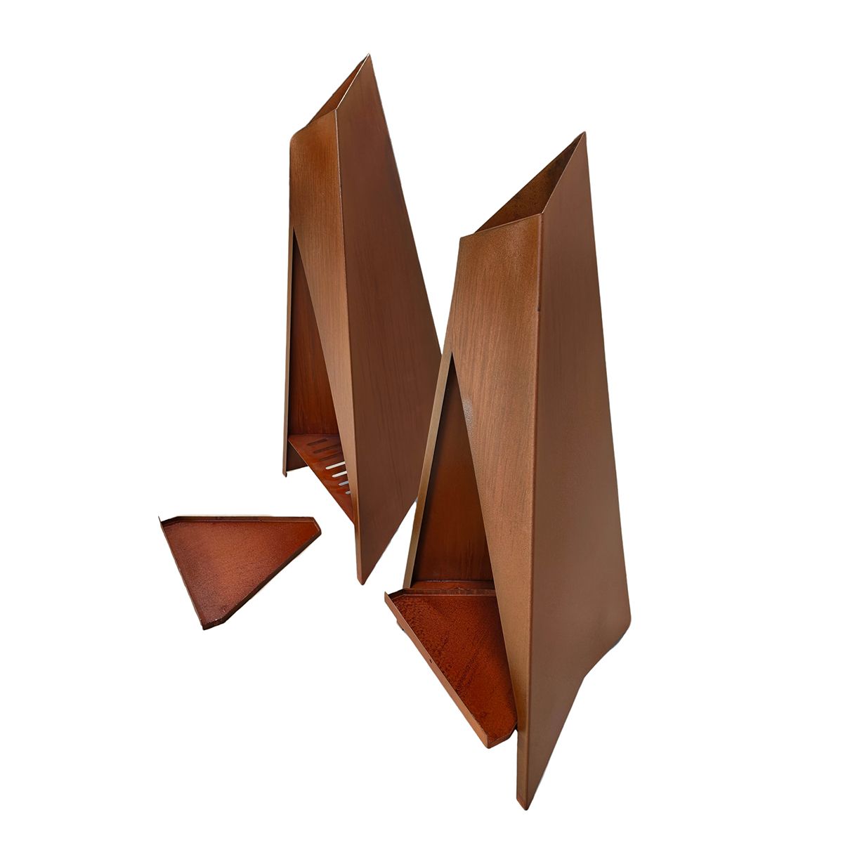 Kamin, Feuerstelle, Maße: 46 x 40 x 97 cm, 2,5 mm Cortenstahl, Inferno