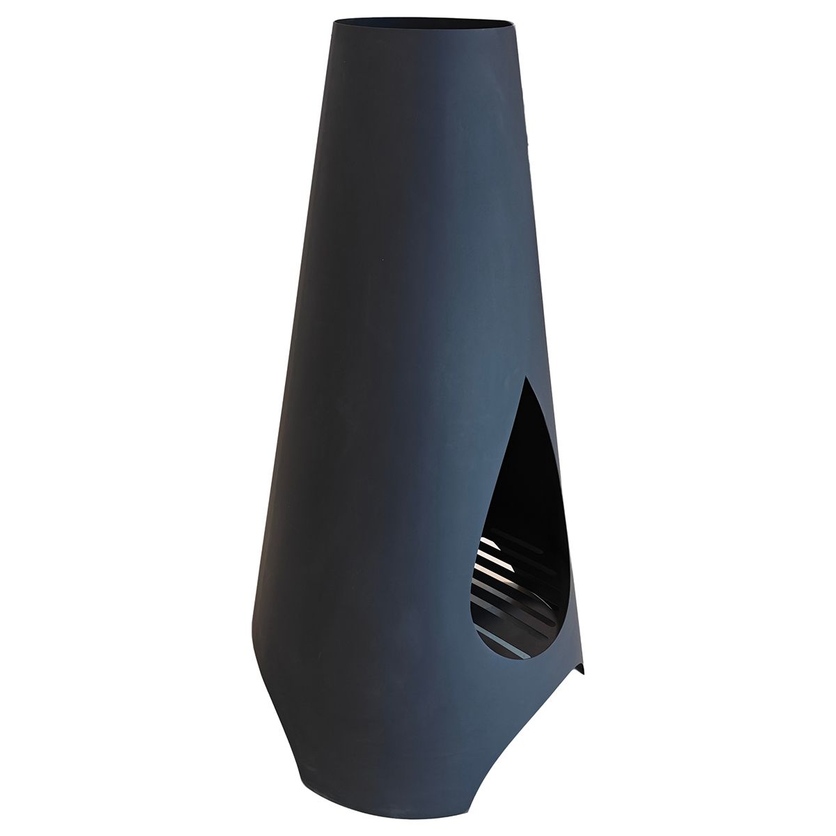 Kamin, Feuerstelle, Schwarz, Höhe 120 cm, 1,5 mm Cortenstahl, Hades