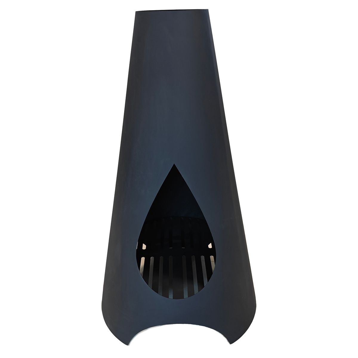 Kamin, Feuerstelle, Schwarz, Höhe 120 cm, 1,5 mm Cortenstahl, Hades