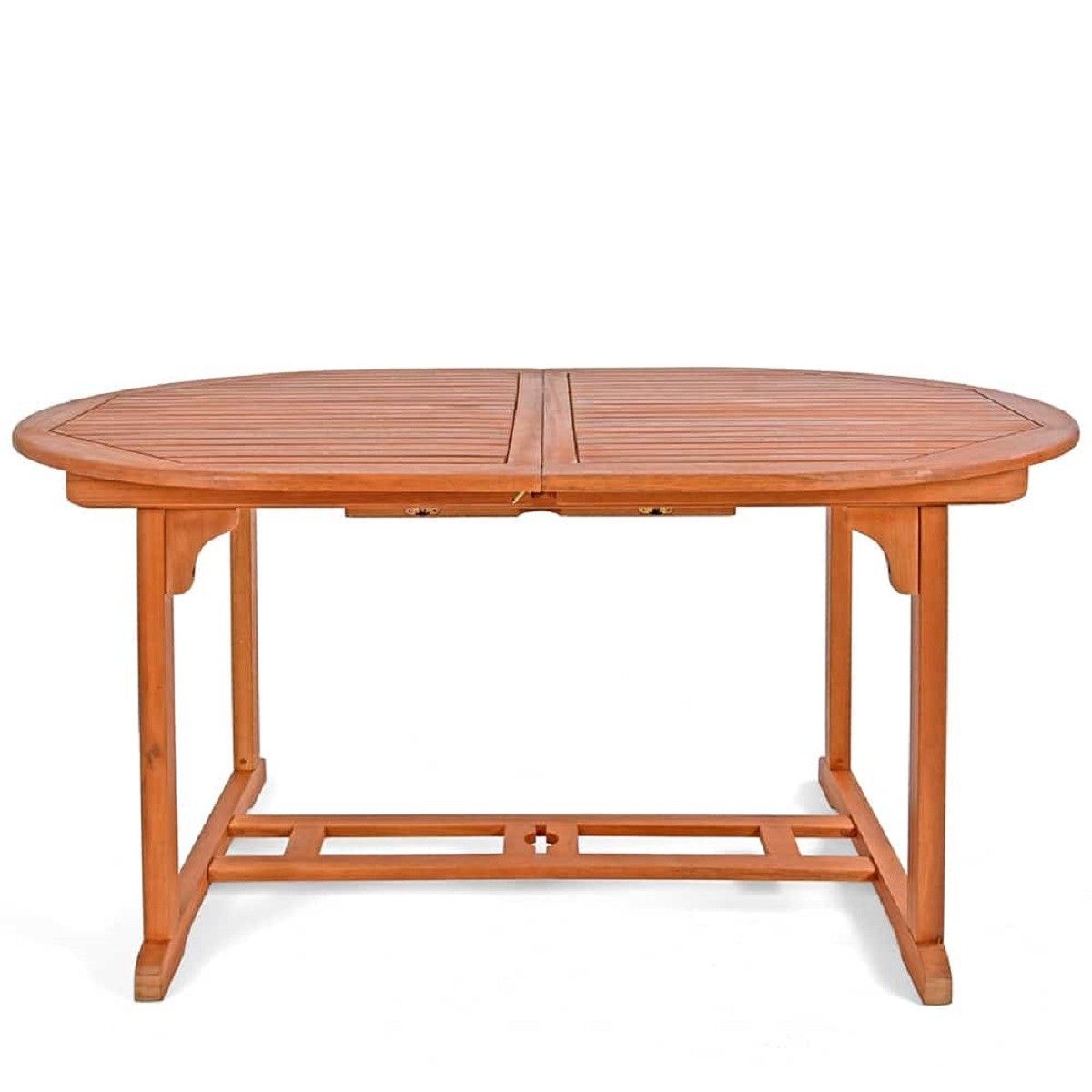 Gartenmöbel-Set für die Terrasse, 6 Klappstühle, FSC®- Eukalyptus, Sonnenschirmhalter, Braun, 200x100 x 74 cm, Houston