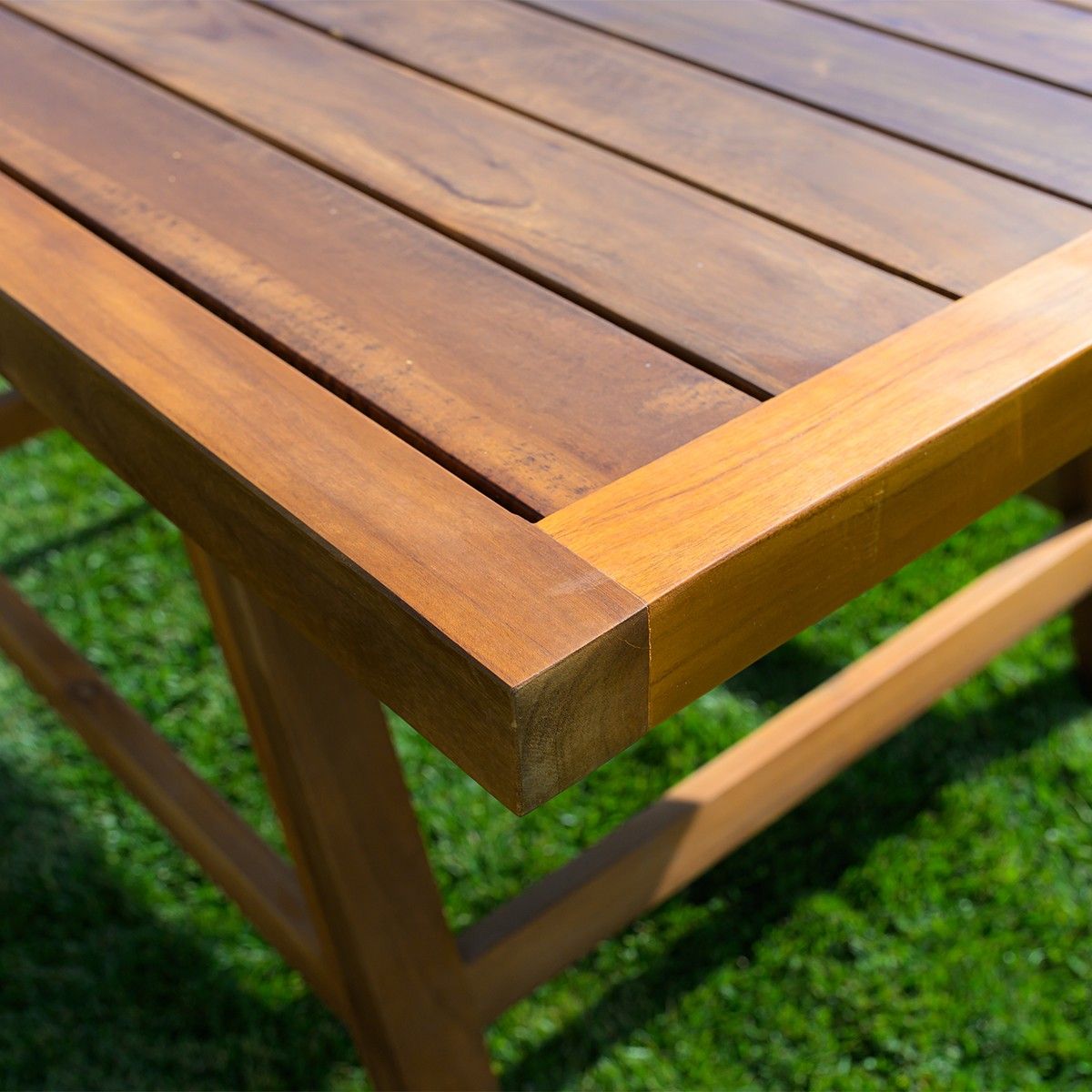 Set mobilier terasa gradina, masa si 8 scaune, cadru aluminiu poliratan, lemn masiv de Tec, Tess