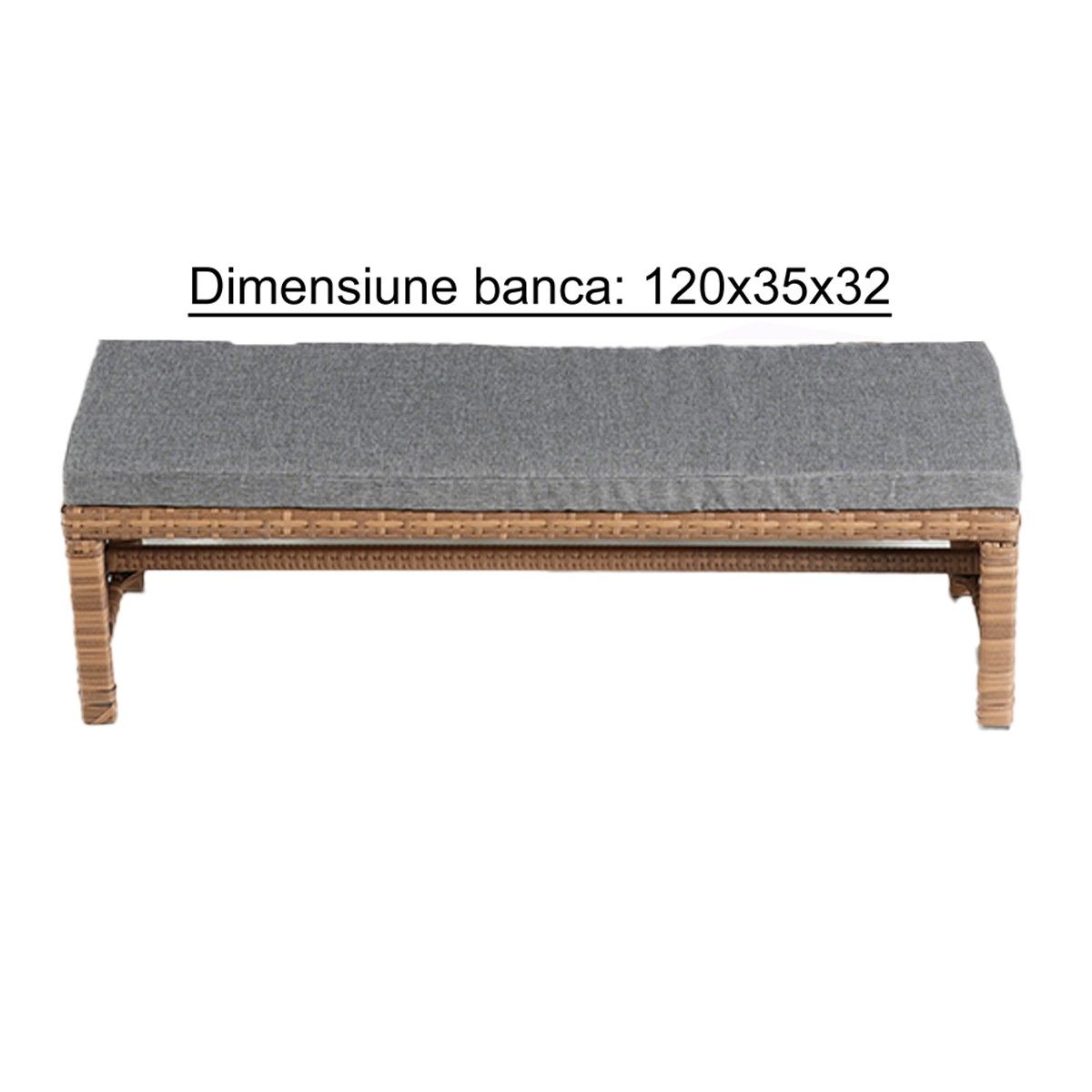 Möbelset für Terrasse oder Garten, Sofa, Sessel, Bank + Tisch mit Glasplatte, inklusive Kissen, Polyrattan, Bali