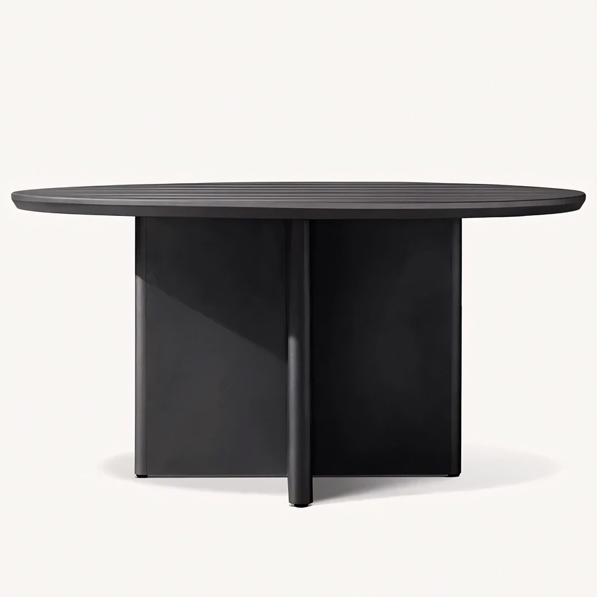 Möbelset für 4 Personen, Terrasse oder Garten, Aluminium, runder Tisch und 4 Stühle, Gewebe aus 100 % Olefin, Costa Rica