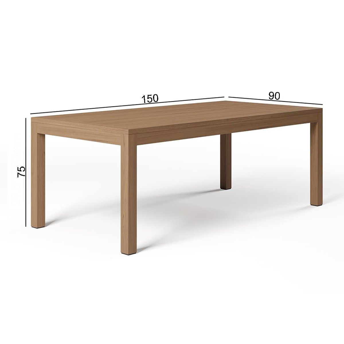 Möbelset für Terrasse oder Garten, Tisch 150 cm + 6 Stühle, Teakholz, Seilgeflecht, inklusive Kissen, Gardenia