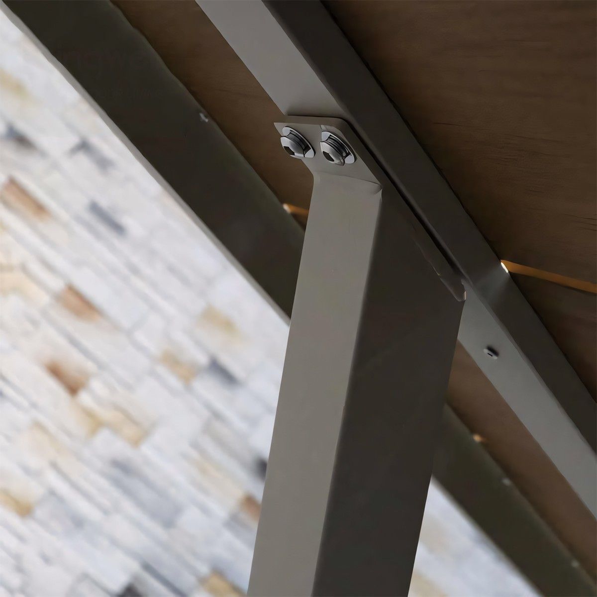 Möbelset für 8 Personen, Garten oder Terrasse, Aluminium in Dunkelgrau, Tisch 200 cm + 8 Stühle mit grünem Seilgeflecht, Zen