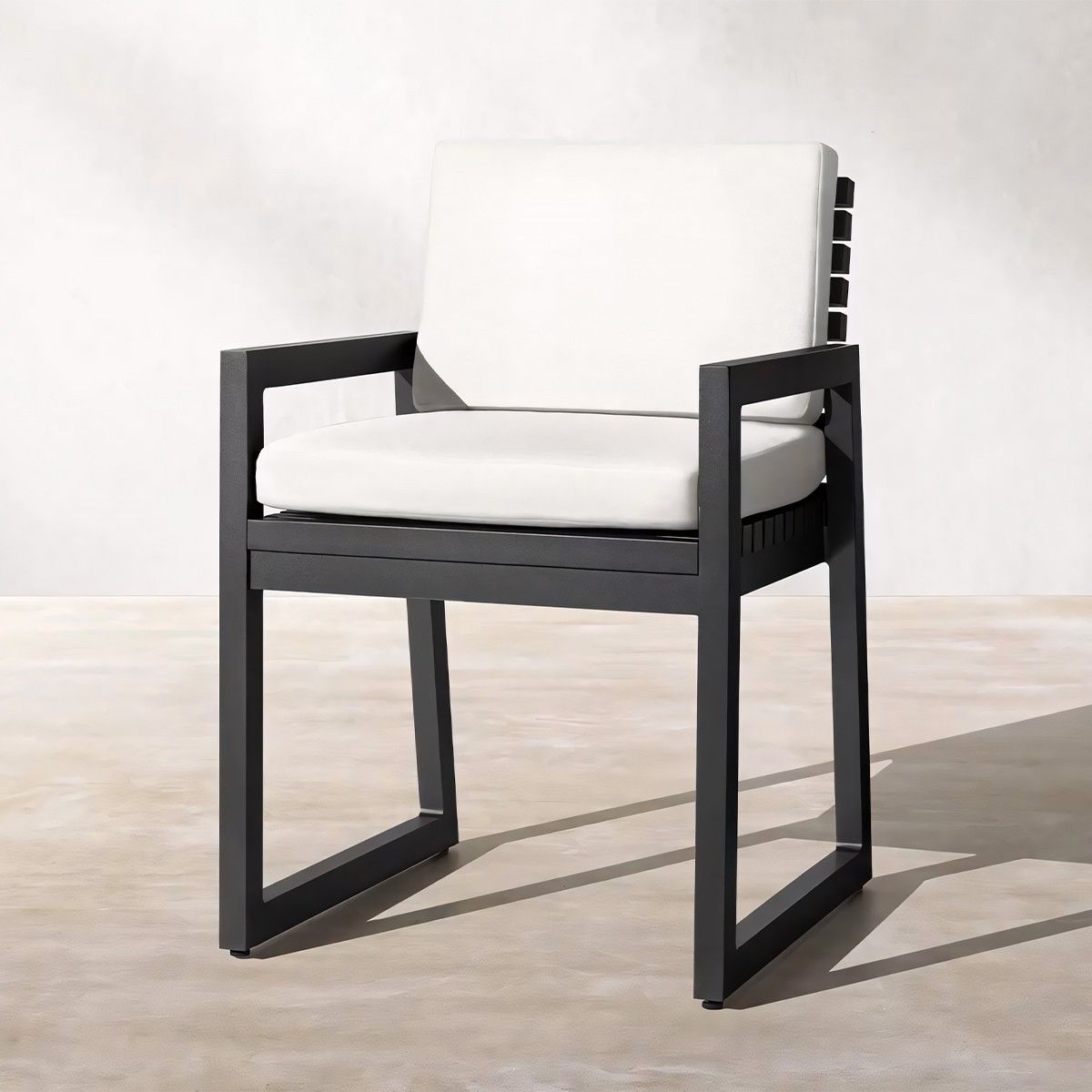 Möbelset für 8 Personen, Terrasse oder Garten, Aluminium, Tisch 213x100 cm + 8 Stühle, Gewebe aus 100 % Olefin, Mykonos