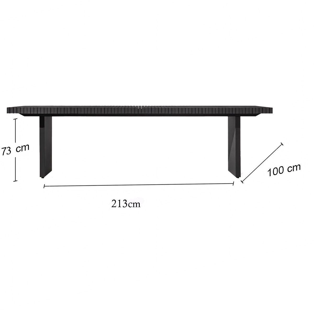 Möbelset für 8 Personen, Terrasse oder Garten, Aluminium, Tisch 213x100 cm + 8 Stühle, Gewebe aus 100 % Olefin, Mykonos
