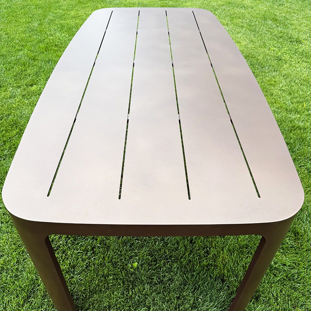 Möbelset für 6 Personen, Garten oder Terrasse, Aluminium, Tisch 214x102 cm + 6 Stühle, Gewebe aus 100 % Olefin, Bora Bora