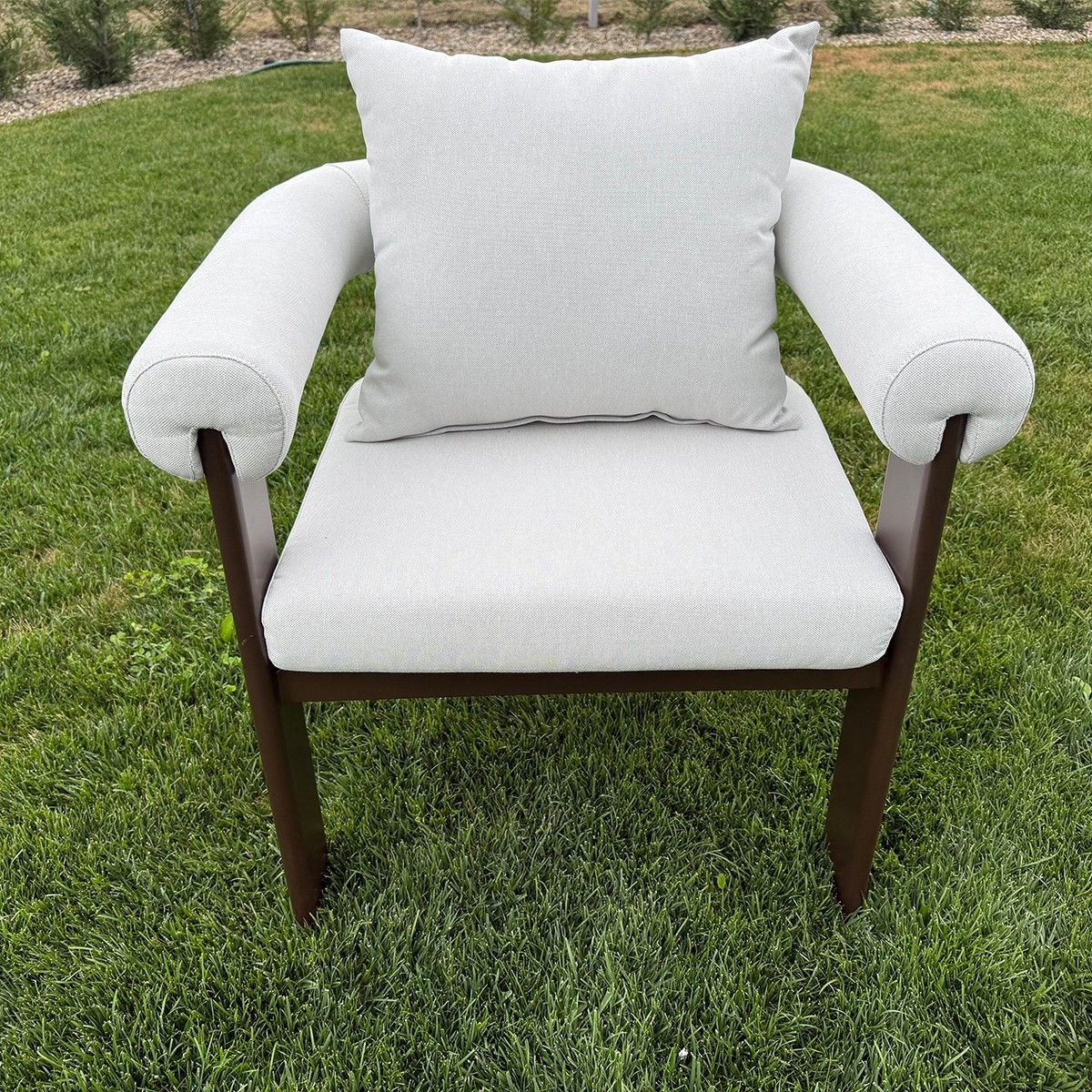 Möbelset für 6 Personen, Garten oder Terrasse, Aluminium, Tisch 214x102 cm + 6 Stühle, Gewebe aus 100 % Olefin, Bora Bora