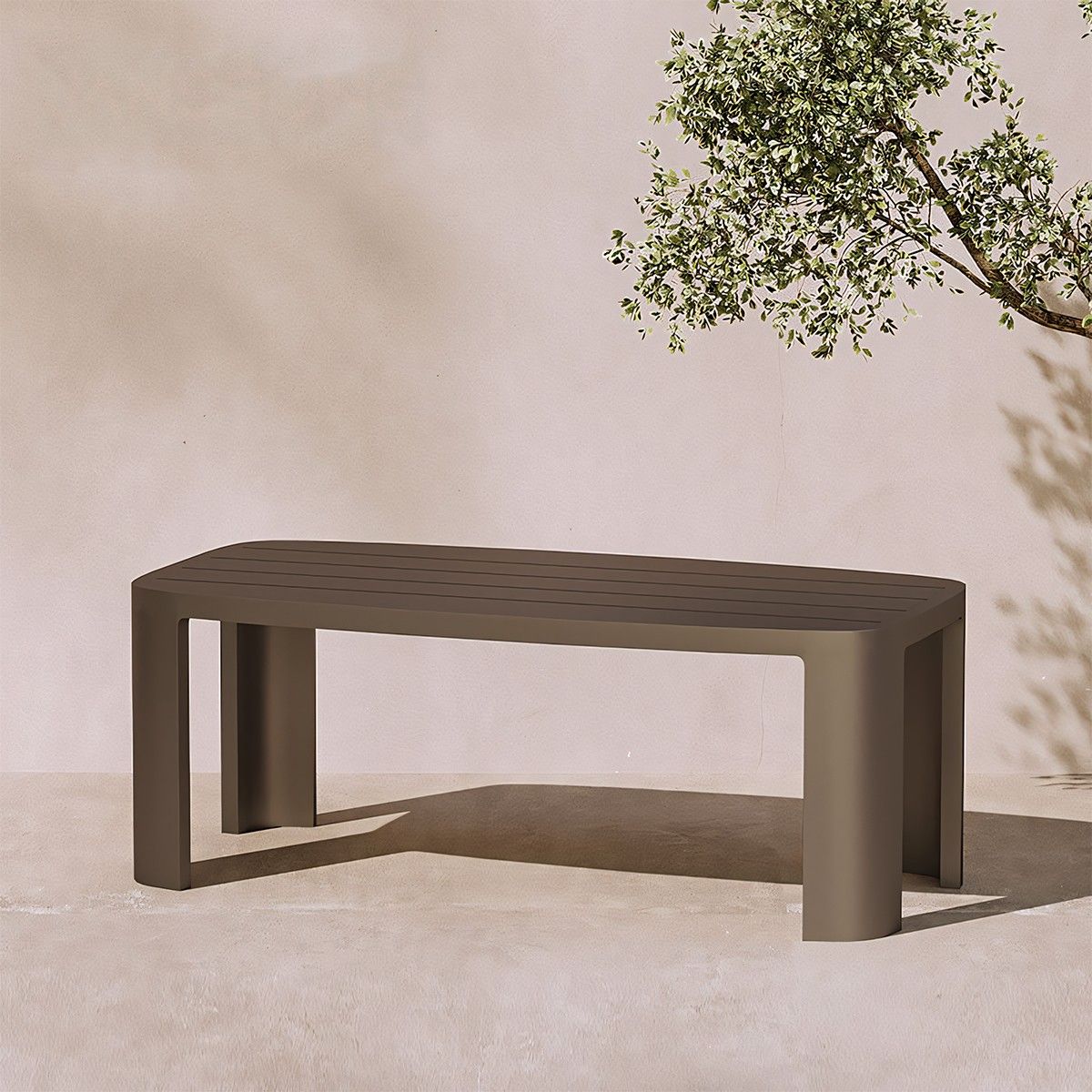Möbelset für 8 Personen, Garten oder Terrasse, Aluminium, Tisch 214x102 cm + 8 Stühle, Gewebe aus 100 % Olefin, Bora Bora